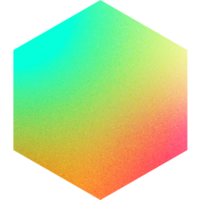 Cool Shape Colorful Flat Hexagon Gradient Sharp Hexagon Gradient with Noisy Effect Dynamic for Sports Logos png