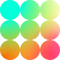 frio forma apilado círculos ascendente orden armonioso paleta agrupados círculos degradado con ruidoso efecto png