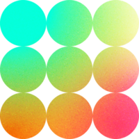 Cool Shape Stacked Circles Ascending Order Harmonious Palette Clustered Circles Gradient with Noisy Effect png