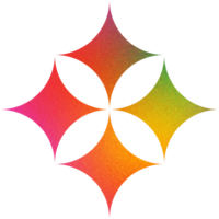 legal forma multicamadas como folha simétrico Estrela gradiente com ruído efeito png