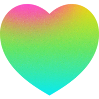 Cool Shape Smooth Curved Soft Vibrant Love Heart Gradient with Noise Effect png