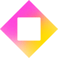Cool Shape Framed Rhombus Bold Contrast Vibrant Color Spectrum Nested Diamond Gradient with Noisy Effect png
