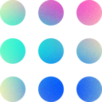 Cool Shape Diverse Circular Array Gradient Spectrum Grid Layout Sparse Circles Gradient with Noisy Effect png