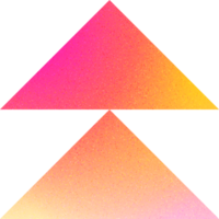 Cool Shape Double Layered Triangles Vibrant Color Blend Symmetrical Triple Triangle Gradient with Noisy Effect Edgy for Music Festival Posters png