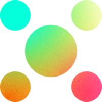 Cool Shape Clustered Spheres Varying Sizes Dynamic Arrangemen Clustered Spheres Gradient with Noisy Effect Playful for Kids' Educational Apps png