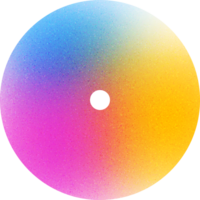 Cool Shape Circular Disc Central Void Symmetric Soft Gradient with Noise Effect png