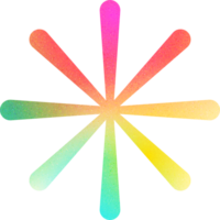 koel vorm starburst stralen zacht mengen veelkleurig harmonie kleurrijk ster helling met luidruchtig effect speels voor kinderen boek illustraties png