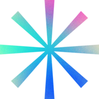 cool gestalten radial Windrad Scharf Linien Sanft Farbtöne minimalistisch Star Gradient mit laut bewirken glatt zum Technik Anfang Logos png
