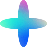 Cool Shape Smooth Bladed Propeller Star Cross Gradient with Noisy Effect Mystical for Fantasy Game Assets png