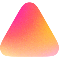 cool forme arrondi triangulaire silhouette lisse bords doux Couleur transition arrondi Facile Triangle pente avec bruyant effet minimaliste pour mode l'image de marque png