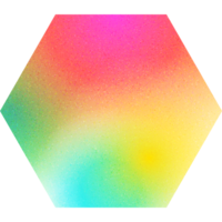 cool gestalten Scharf abgewinkelt symmetrisch Hexagon beschwingt Hexagon Gradient mit laut bewirken bunt zum kreativ branding png