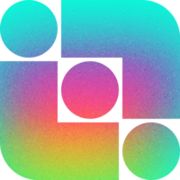 Cool Shape Geometric Cluster Varied Sizes Nested Design Clustered Rounded Squares Gradient with Noise Effect png