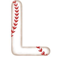 vattenfärg baseboll alfabet brev l ClipArt illustration. png