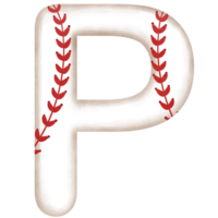 Aquarell Baseball Alphabet Brief p Clip Art Illustration. png