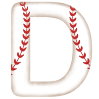 acquerello baseball alfabeto lettera d clipart illustrazione. png