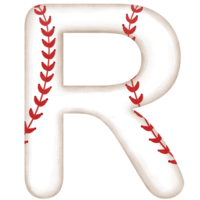acuarela béisbol alfabeto letra r clipart ilustración. png