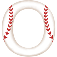 acuarela béisbol alfabeto letra o clipart ilustración. png