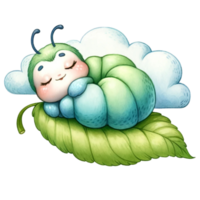 Cute Hungry Caterpillar Clipart - Perfect for Children's Books, Invitations, and Educational Materials png