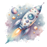 adorable Watercolor Astronaut Clipart Perfect for crafting whimsical nursery decor, birthday invitations, or your very own space-themed projects png