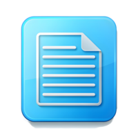 Document or File Icon on Transparent Background png