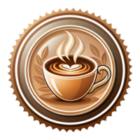 zeitgenössisch Kaffee Geschäft Logo mit minimalistisch Design auf transparent Hintergrund png