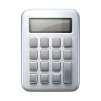 Digital Calculator Icon on Transparent Background png