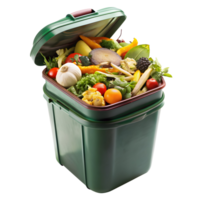 Eco-Friendly Compost Bin for Organic Waste on Transparent Background png