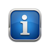 Information Icon 'i' - Detailed Representation on Transparent Background png