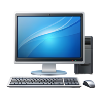 Sleek Desktop Computer Icon on a Transparent Background png