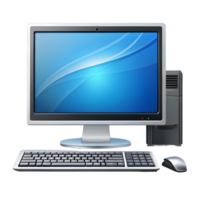 Sleek Desktop Computer Icon on a Transparent Background png