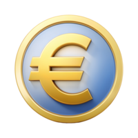 euro moneda firmar icono en transparente antecedentes png