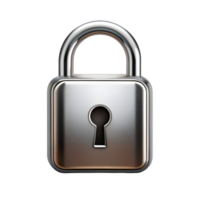 Secure Lock Symbol Icon on Transparent Background png