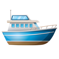 Sleek Boat Silhouette Icon on Transparent Background png