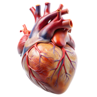Anatomical Human Heart on Transparent Background png
