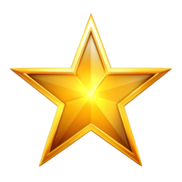 Celebratory Star Symbol Icon on Transparent Background png