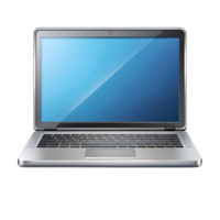 strak en modern laptop opstelling geïsoleerd Aan transparant achtergrond png