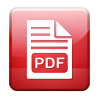 PDF File Format Icon on Transparent Background png