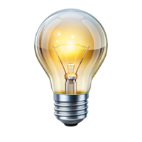 Energy Saving Light Bulb Icon on Transparent Background png