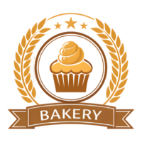 Artisan Bakery Shop Logo on Transparent Background png
