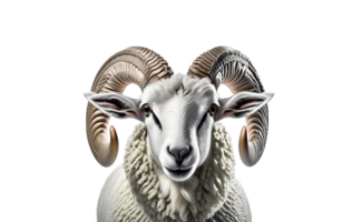 ram head with horns.on transparent background png