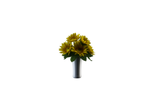 une vase avec fleurs sur une transparent Contexte png