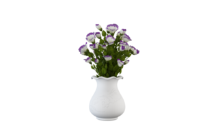 a vase with flowers on a transparent background png