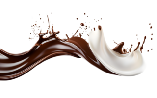 chocolate líquido espirrando em uma branco fundo png