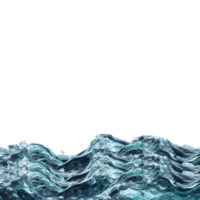 Wasser Ozean Wellen auf transparent Hintergrund png