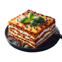 lasagna on transparent background png