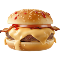 Cheese Burger isolated on Transparent Background png