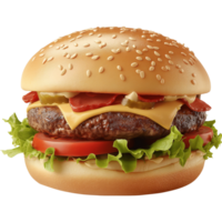 Hamburger - Classic Burger Isolated on Transparent Background png