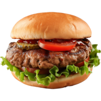 Burger - Lamb Burger Isolated on Transparent Background png