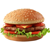 Hamburger - Nut Burger Isolated on Transparent Background png