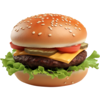 Hamburger - Nut Burger Isolated on Transparent Background png